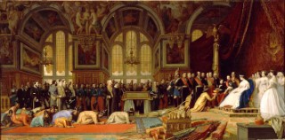 Jean-Léon Gérôme_1864_Réception des ambassadeurs siamois par Napoléon III et l'Impératrice Eugénie.jpg